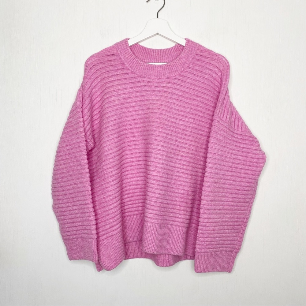 Madewell Elsmere Pullover Sweater in Pink Size Large